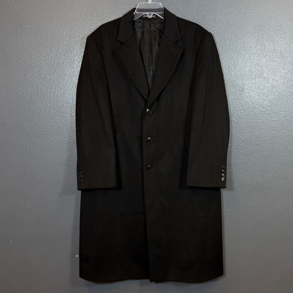 Faconnable eu52s men’s black 100% CASHMERE coat jacket